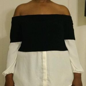 Eloquii off shoulder blouse